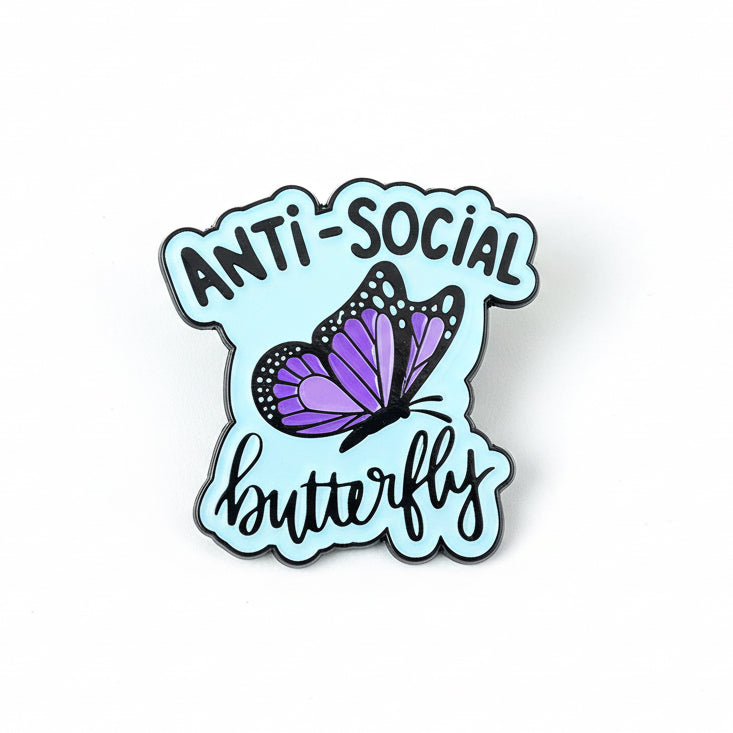 Product image of Anti-social Butterfly Enamel Pins