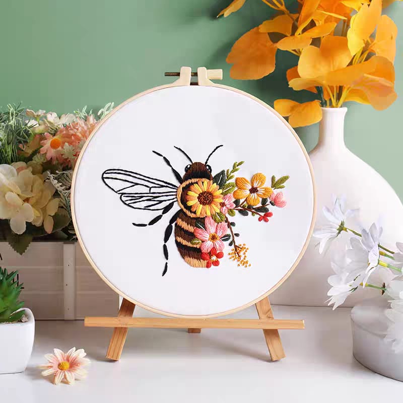 Embroidery DIY Art Kit: Bee