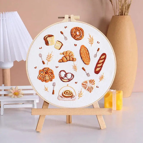 Embroidery DIY Art Kit: Baked Goods