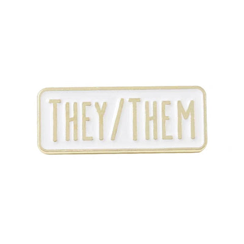 " They / Them " Enamel Pins
