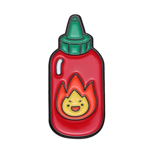 " Hot Sauce " Enamel Pins