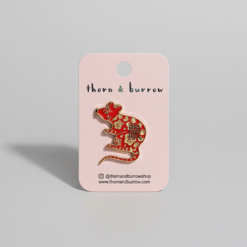 " Red Chinese Zodiac " T&B Enamel Pins