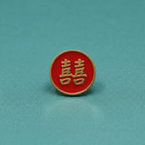 " Double Happiness " T&B Enamel Pins