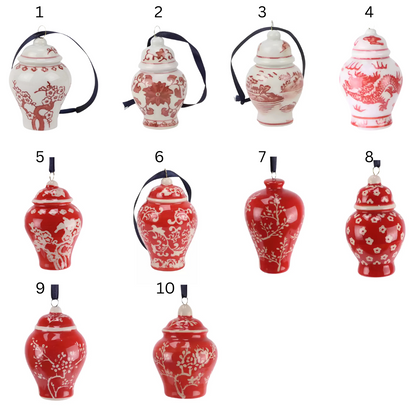 Red Ceramic Chinese Ornaments