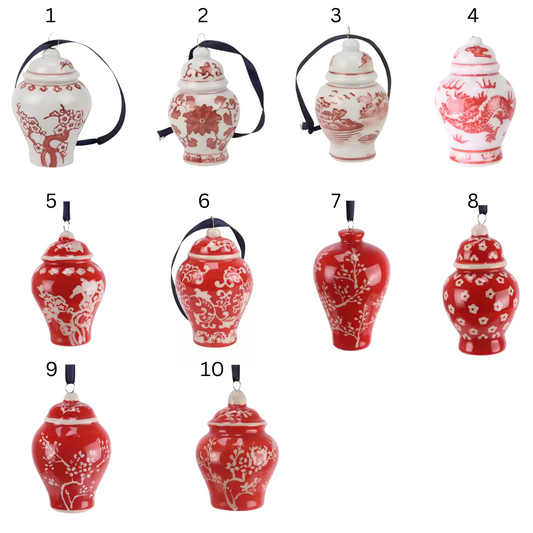 Red Ceramic Chinese Ornaments