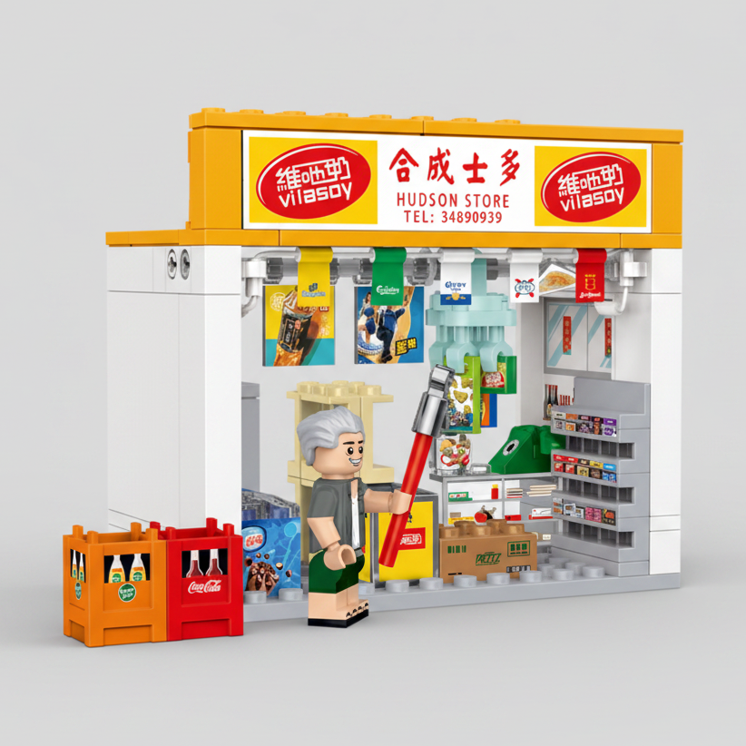 Hong Kong Traditional Tuck Store Building Blocks Set