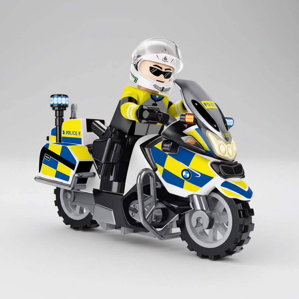 Hong Kong Police Motorcycle Building Blocks Set