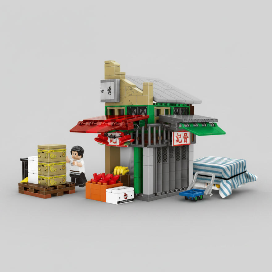 Hong Kong Yau Ma Tei Fruit Market (324 pieces) Building Blocks Set
