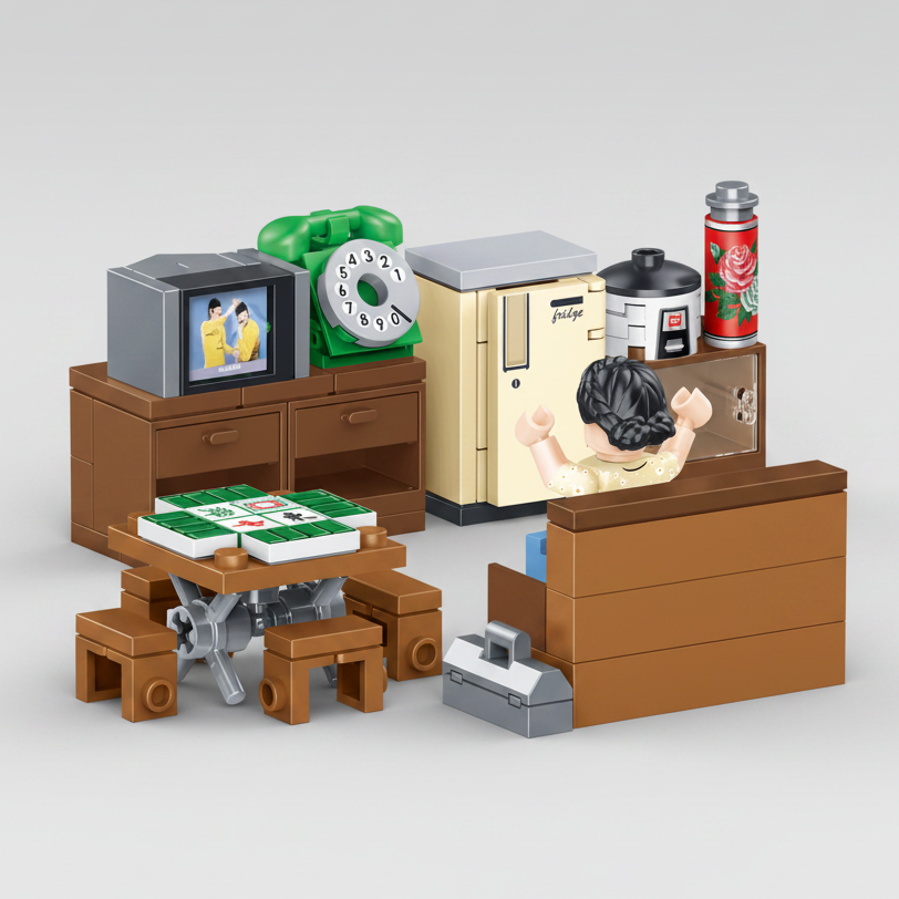 Hong Kong Home of Housing Estates in the 1980s Building Blocks Set