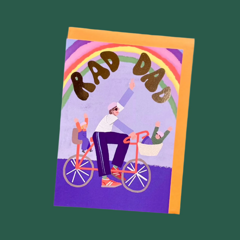 " Bicycle Rad Dad " Greeting Card