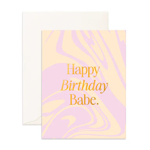 " Birthday Babe Acid Wash " Greeting Card