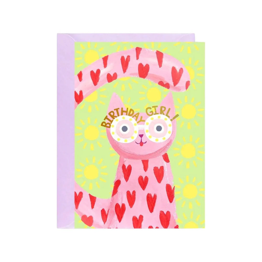 " Birthday Cat " Greeting Card