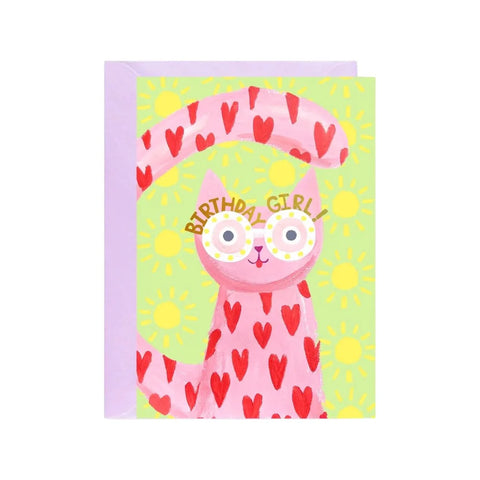 " Birthday Cat " Greeting Card