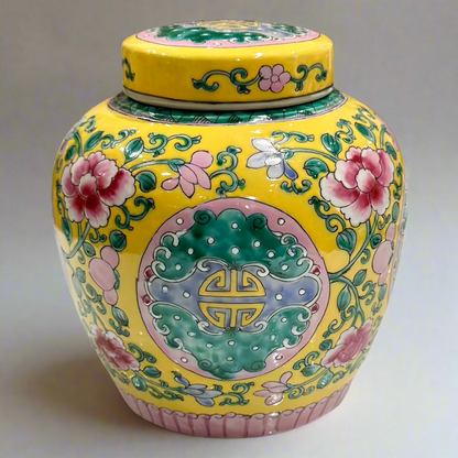 Blossom Love Ceramic Ginger Jar With Lid
