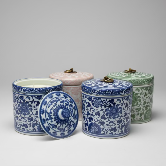 Ceramic Storage Jar with Candle