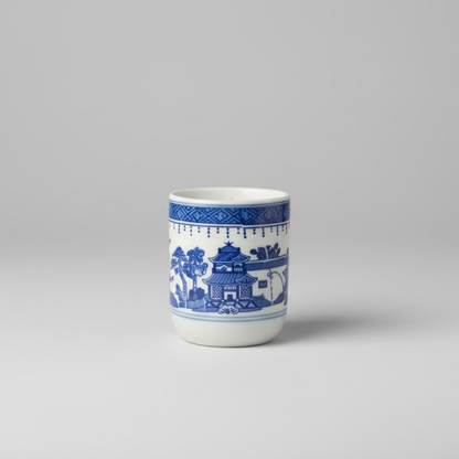 Blue & White Chinese Tea Cup with Candle