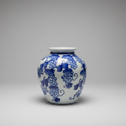 Blue & White Chinoiserie Wall Vase