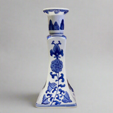 Blue & White Ceramic Candleholder - Thorn and Burrow