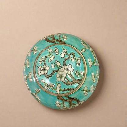 Cherry Blossom Ceramic Round Ginger Jar with Lid