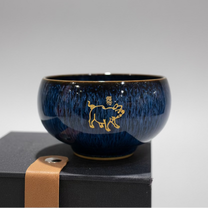 Chinese Zodiac Ceramic Teacup Candle in Gift Box