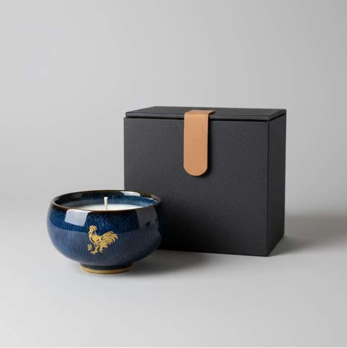 Chinese Zodiac Ceramic Teacup Candle in Gift Box