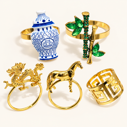 A range of designs from the Napkin Ring - Home Collection