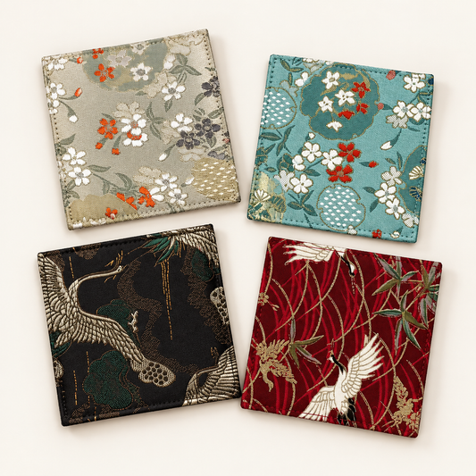 A range of designs from the Handmade Brocade Coaster Collection