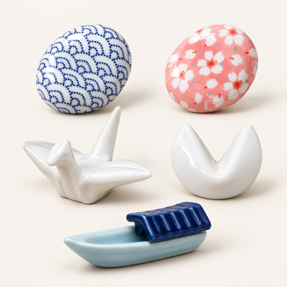 A range of designs from the Chopsticks Rest - Ceramic Asian Collection