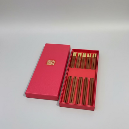 Double Happiness Wooden Chopsticks