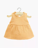 Babies – Faustine sleeveless dress in apricot cotton gauze | for Minikane Gordis 34 & 37cm
