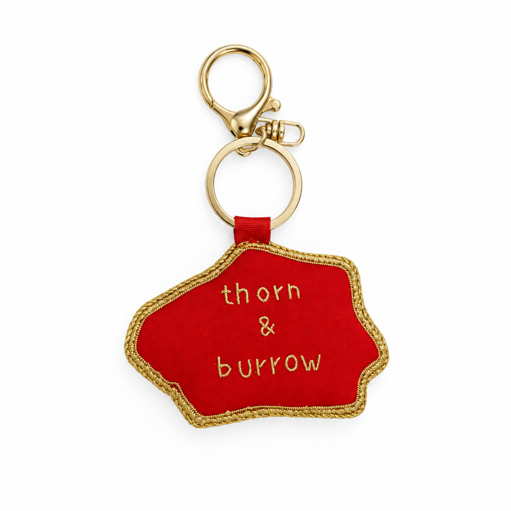 EMBROIDERED Bag Charm : Junk Boat