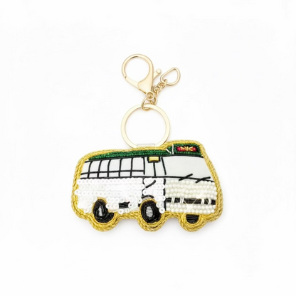 EMBROIDERED Bag Charm : Minibus