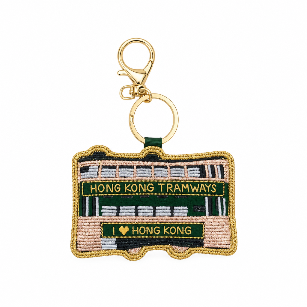 EMBROIDERED Bag Charm : Tram