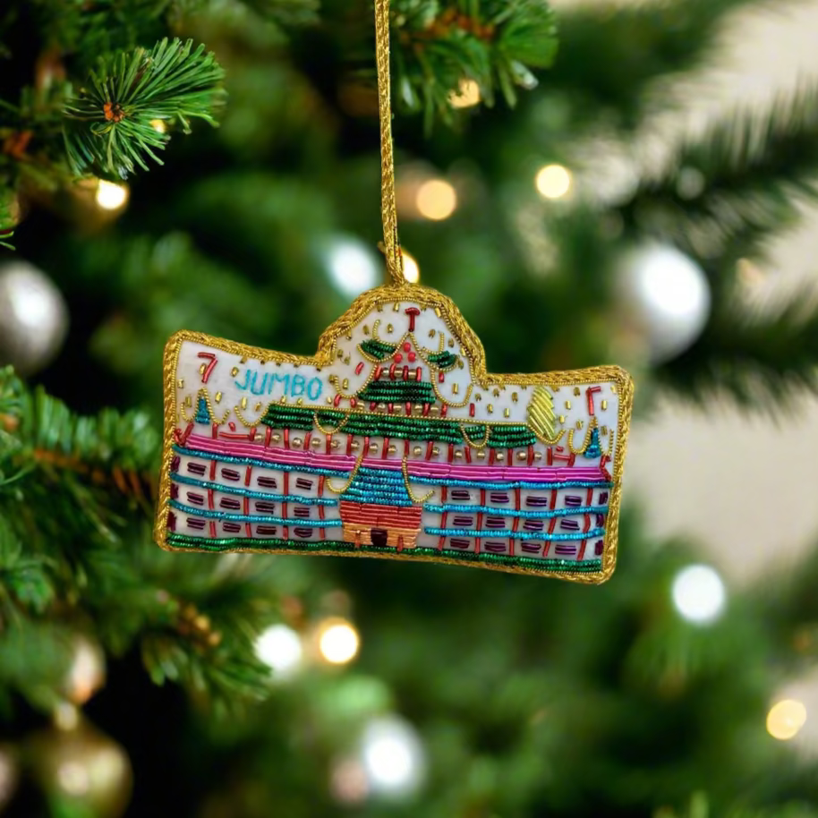 EMBROIDERED ORNAMENT : Jumbo Floating Restaurant