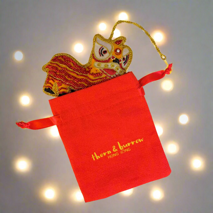 EMBROIDERED ORNAMENT : Lion - Thorn and Burrow