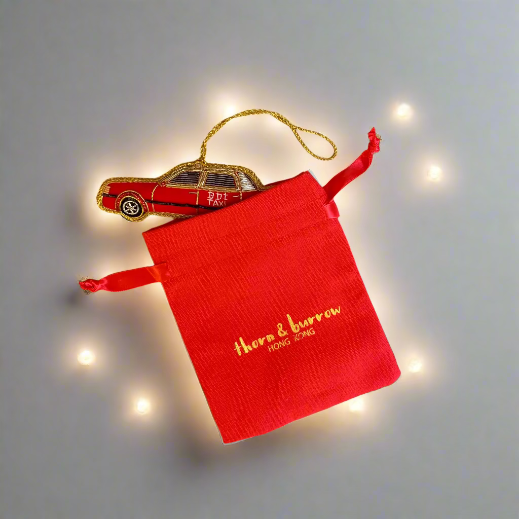 EMBROIDERED ORNAMENT : Taxi - Thorn and Burrow