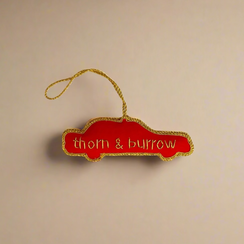EMBROIDERED ORNAMENT : Taxi - Thorn and Burrow