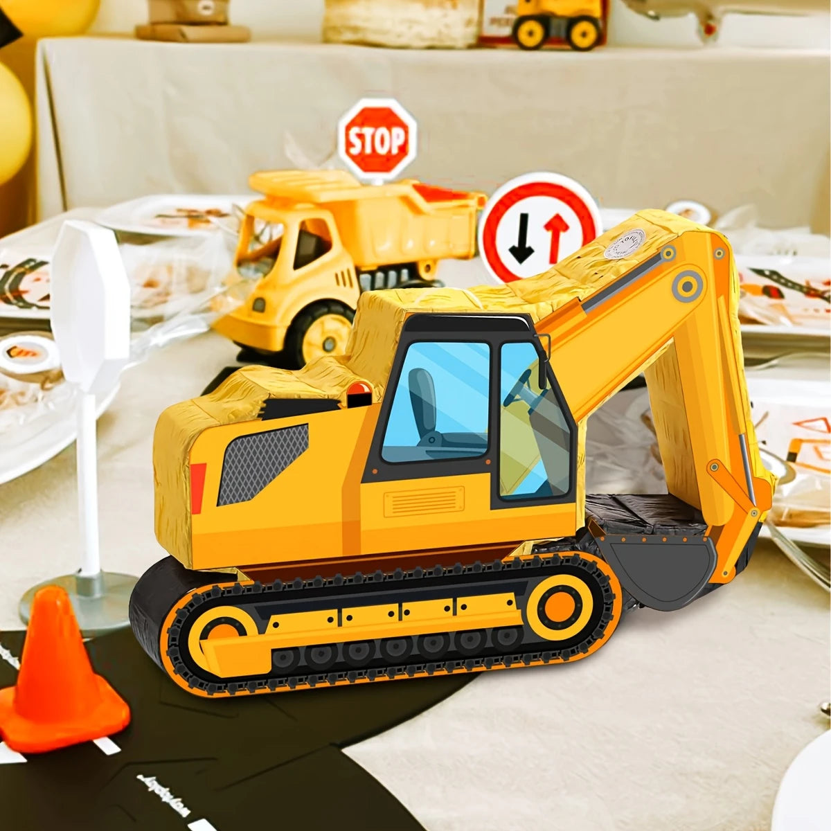 Kids Party Piñata Set - Excavator