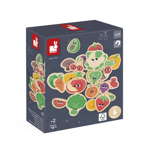 Janod 24 Fruits & Vegetable Magnets