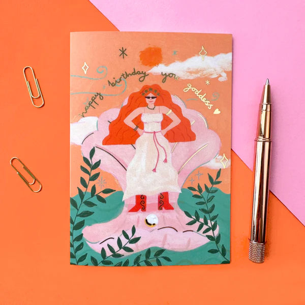 " Birthday Goddess " Greeting Card