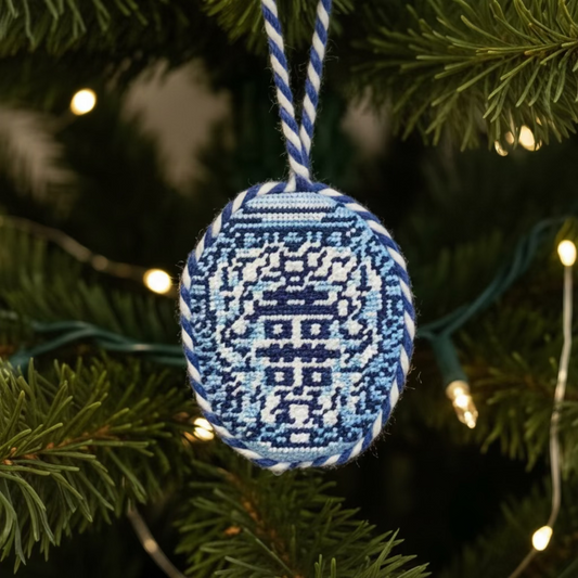 Ginger Jar Needlepoint Ornament