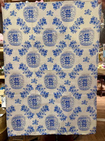 Hong Kong Ginger Jar Chinoiserie Tea Towel - Thorn and Burrow
