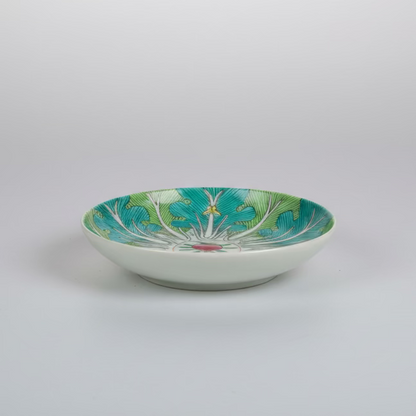 Hand-Painted Ceramic Peranakan Cabbage Leaf Turnip Dish