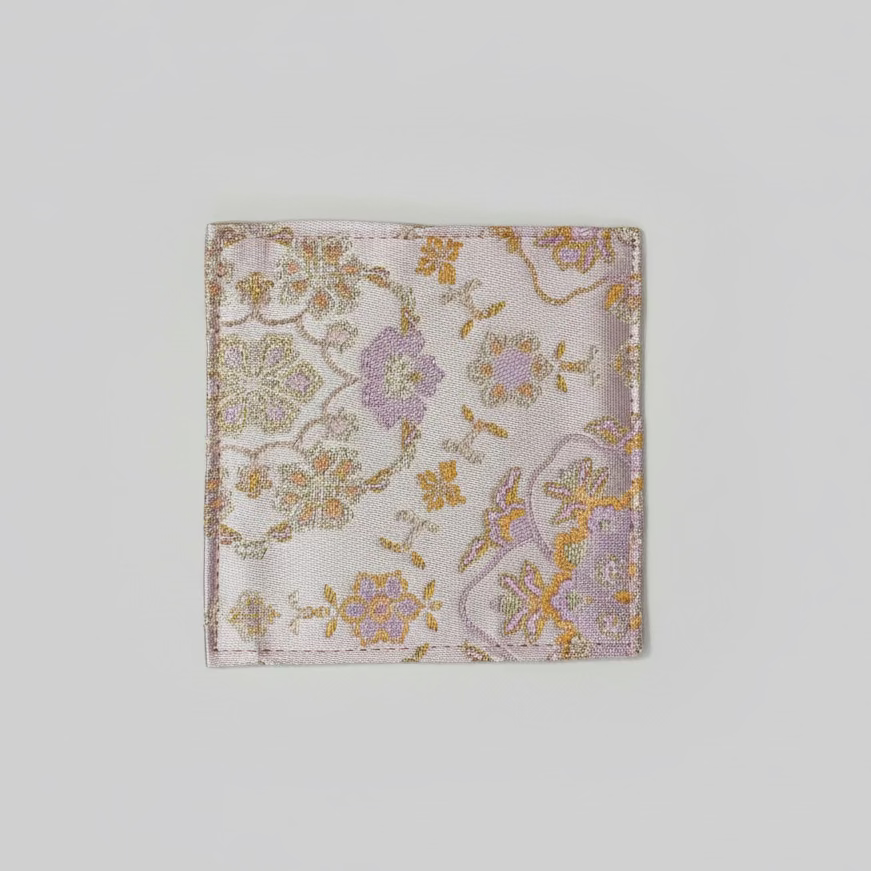 Handmade Brocade Single Coaster - Thorn and Burrow