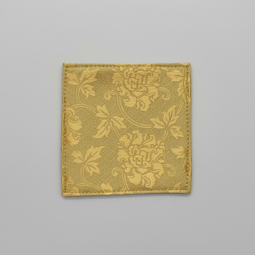 Handmade Brocade Single Coaster - Thorn and Burrow