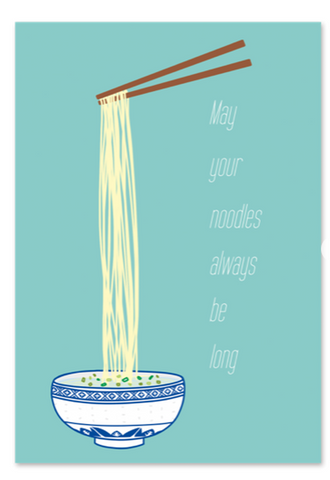 Happy Birthday May Your Noodles Always Be Long Card - Thorn and Burrow