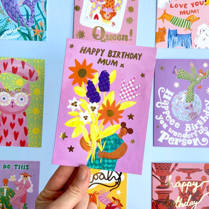 " Happy Birthday Mum " Greeting Card - Thorn and Burrow