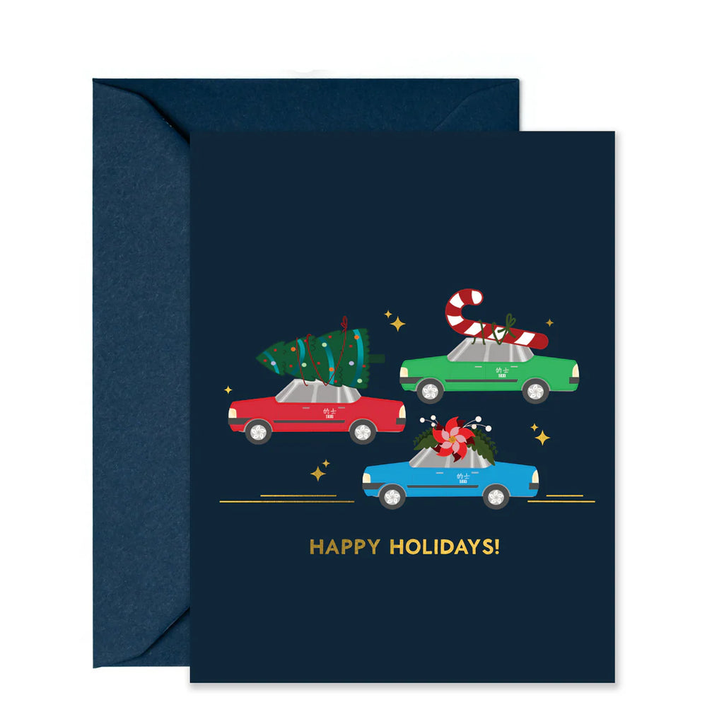 Holiday Taxis - Christmas Greeting Card