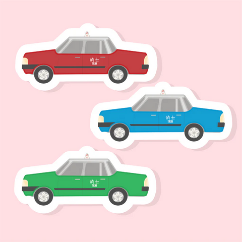 Hong Kong Taxis - Matte Vinyl Sticker