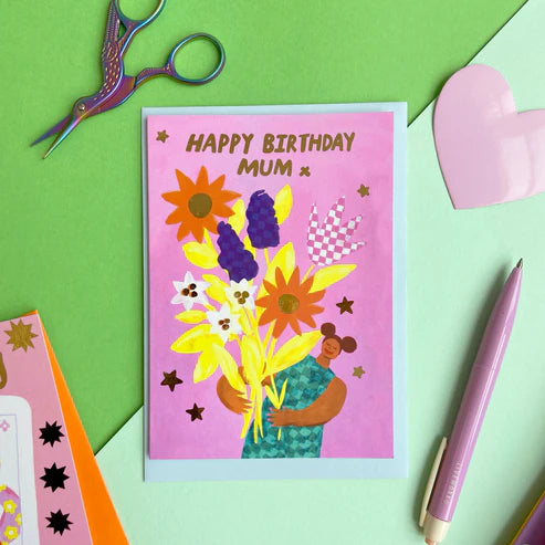 " Happy Birthday Mum " Greeting Card - Thorn and Burrow